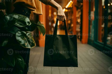 Picture Of A Person Proudly Displaying Their Trendy Shopping Bag Ai