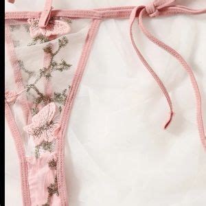 Unb Intimates Sleepwear Butterfly Embroidered Mesh Lingerie Set Nwt Poshmark