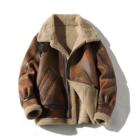 Men's Leather Sherpa Lined Winter Jacket – Outfitees