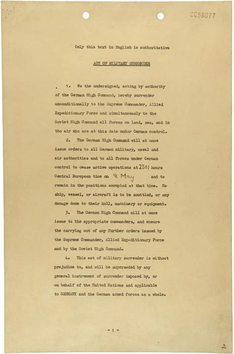 Surrender of Germany (1945) | National Archives