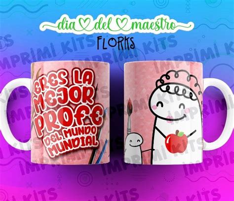 Plantillas Tazas Flork Dia Del Maestro Profesor Maestra 3 Imprimikits