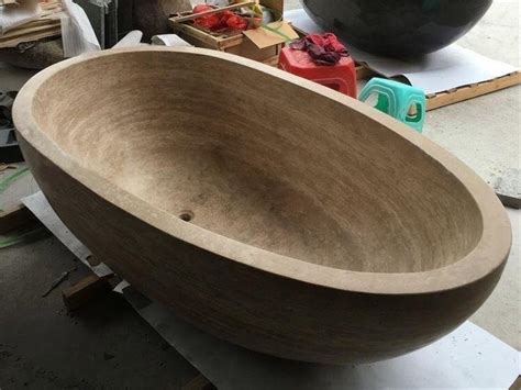 Beige Travertine Bath Tub China Natural Stone Manufacturer