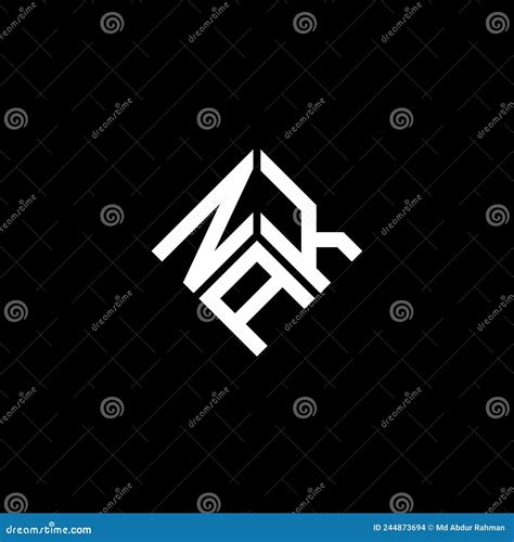 Design Do Logotipo Da Letra Nak Em Fundo Preto. Conceito De Logotipo De ...