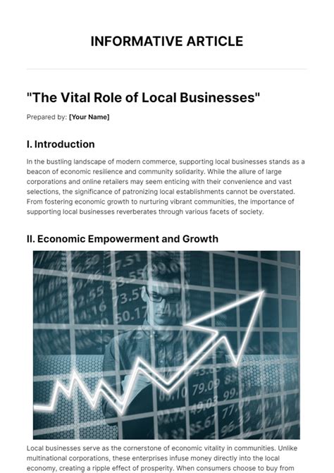 Free Informative Article Template to Edit Online