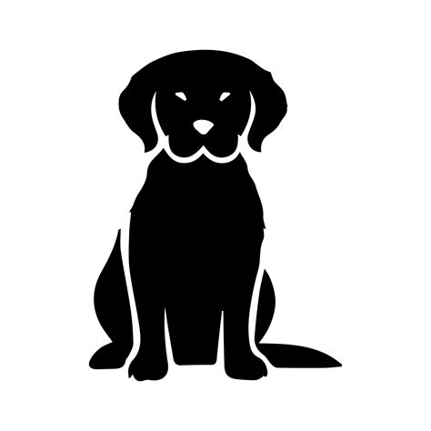 Vector silhouette of dog on white background. 40511197 Vector Art at ...