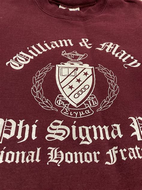 Vintage William And Mary National Honor Fraternity Phi Sigma Pi