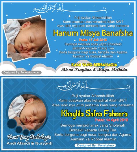 28+ Desain Ucapan Kelahiran Anak Images