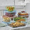 Amazon Pyrex Colors 2 Pack Sculpted Tinted Medium Large Glass