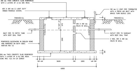 Plan Septic Tank Design Dwg Design Talk