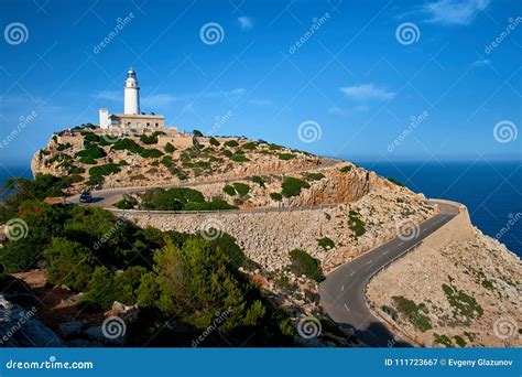 Lighthouse at Cap De Formentor on Majorca while Sunset Stock Image ...