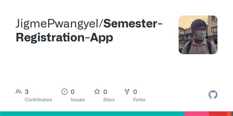 Github Jigmepwangyelsemester Registration App
