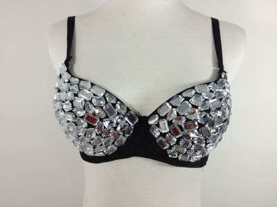 Nightclub Sexy Sequins Color Diamond Rivet Rhinestone Singers Nightclub Bar Performance Bra Hot
