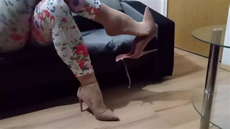 Crossdresser Dangling In Sexy Pink Suede Pointed Toe High Heels Pumps With Ankle Strap Gay Porn