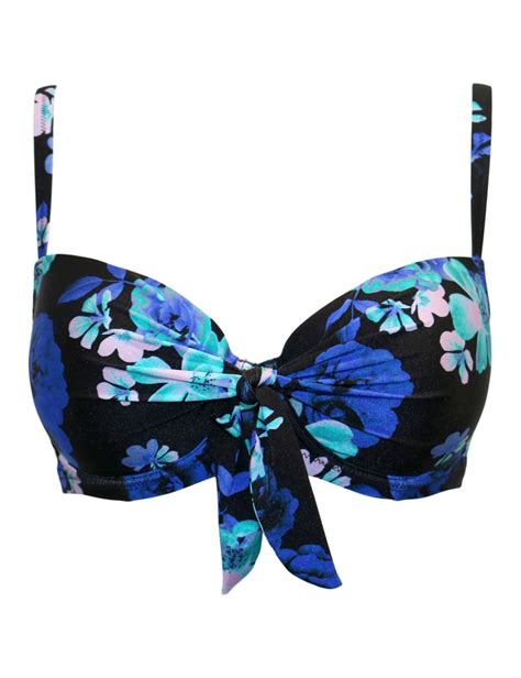 Portofino Wired Padded Plunge Bikini Top B G Pour Moi M S