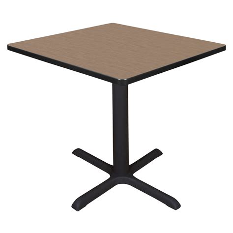 Regency Cain Small 30 in. Square X-Base Breakroom Table- Noble Oak