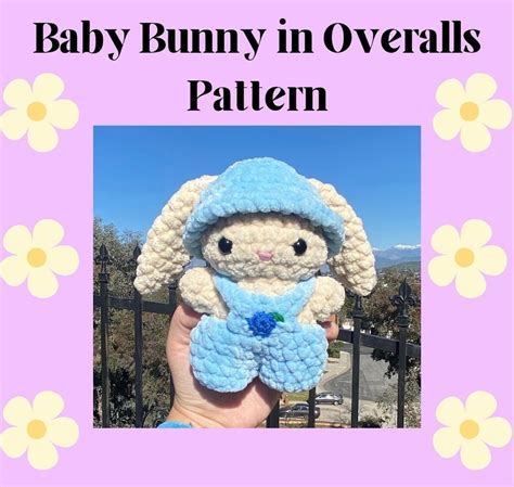 Crochet Baby Bunny In Hat And Overalls PDF PATTERN Etsy