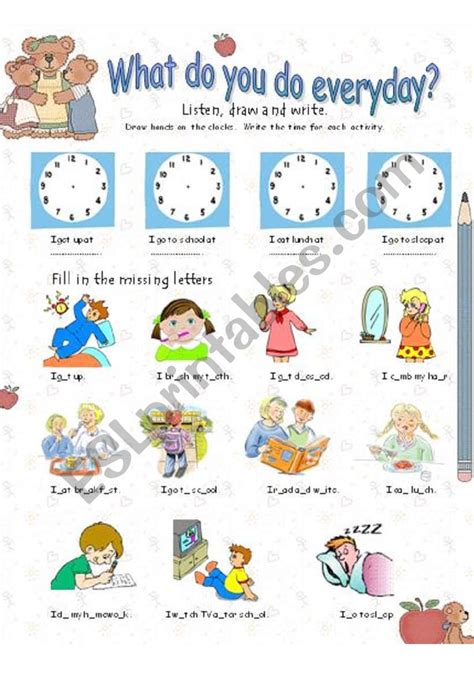 What Do You Do Everyday ESL Worksheet By Azza 20