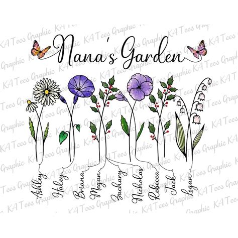 personalized nanas garden png flowers clipart nanas gard inspire