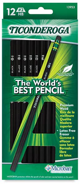 Dixon Ticonderoga No 2 Soft Black Pencils Matte Black Box Of 12