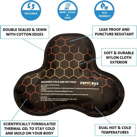 Large Gel Ice Pack For Injuries Hot Cold Therapy For Neck Shoulder Knee Reusable Extra