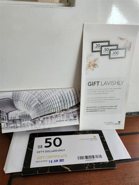 Marina Bay Sands Mbs Gift Vouchers Tickets Vouchers Vouchers On