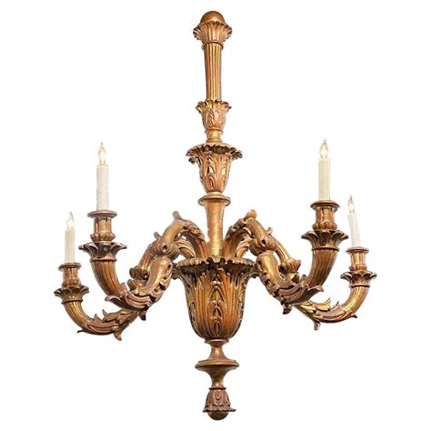 19th Century Italian Giltwood Chandelier Legacy Antiques