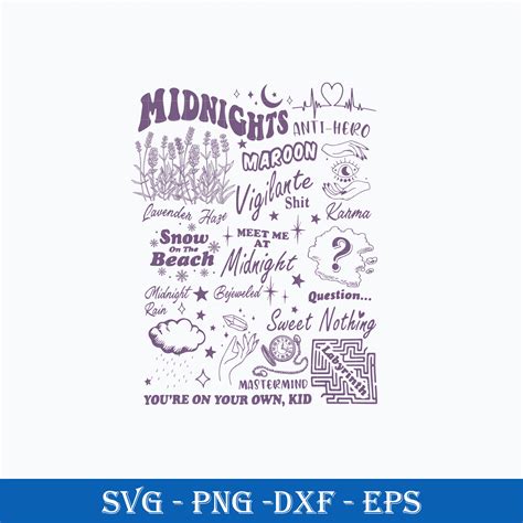 Midnights Swift Svg Taylors Midnights Svg Midnights Svg P Inspire