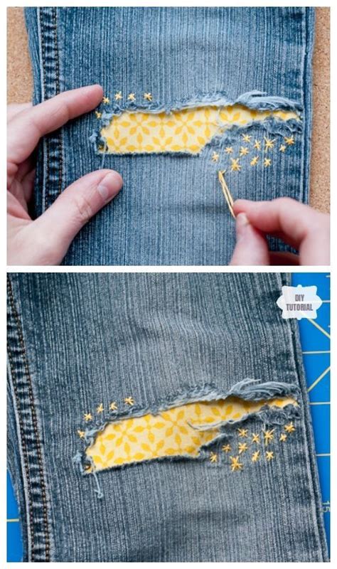 How To Mend Jean Holes In Cutest Way Diy Patches Sewing For