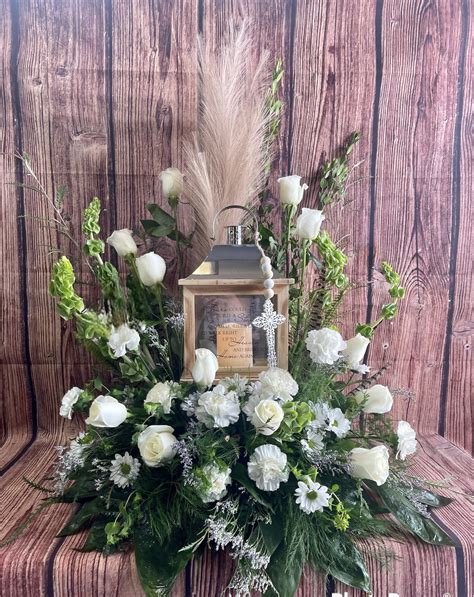 Memorial Lantern floral tribute in Lafayette, LA | Flowers & More by Dean