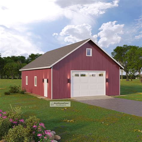 32 X 48 Post Framed Garage Plans Pole Barn Construction