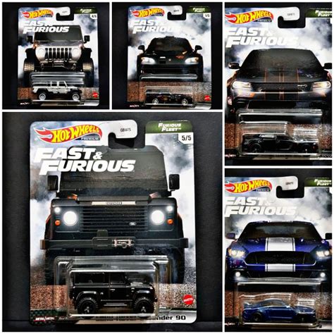 Hot Wheels Premium Fast And Furious Fleet Land Rover Defender 90 Custom Mustang Honda S2000