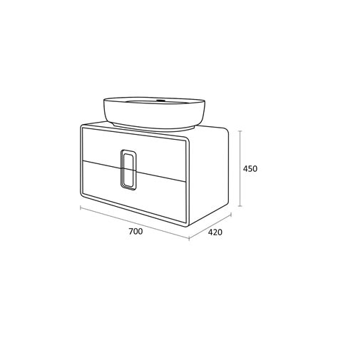 Шкаф за баня Амбосели 70см. PVC Бял ТРИАНО | hikovi.bg