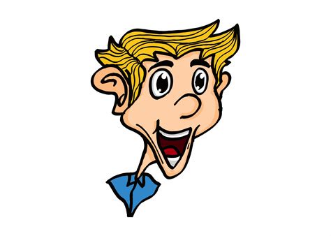 Caricature Blonde Boy Smiling Graphic By Arief Sapta Adjie Creative Fabrica