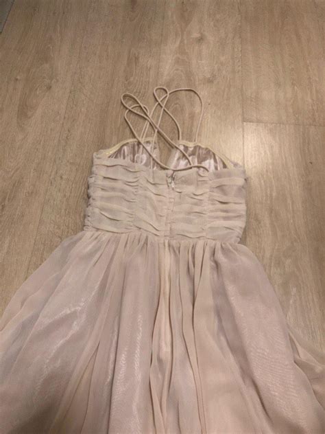 Nude Cross Cross Back Dress New Women S Fashion Dresses Sets Dresses On Carousell