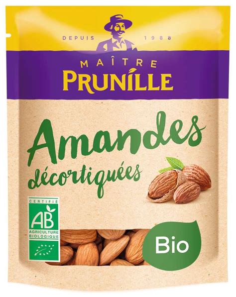 Amandes décortiquées BIO Maître Prunille 200 g Bam courses