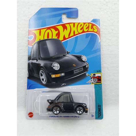 HITAM Hot Wheels Tooned Porsche Turbo Negro Caliente Dulce Shopee Colombia