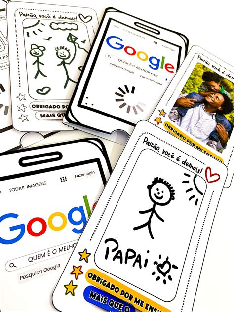 Cartão Google Para Imprimir - CARTÃO DIA DOS PAIS GOOGLE – Prof Lotus – Recursos Pedagógicos