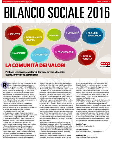 Bilancio Sociale Di Coop Lombardia