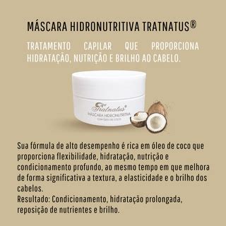 Máscara Hidratante e Nutritiva 200 ml Tratamento Capilar Tratnatus