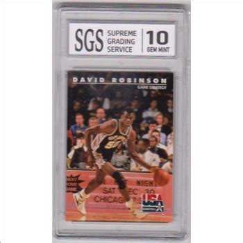 Graded Gem Mint 10 David Robinson 1992 Skybox USA Basketball 75 Card