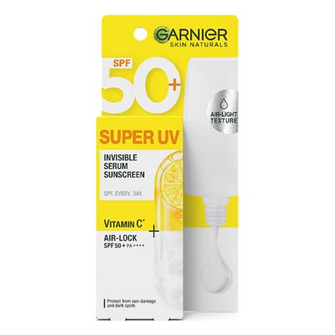 garnier garnier skin naturals super uv invisible serum sunscreen spf
