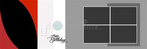 Happy Birthday Album Design Collage Template Put Your Photos Into Frame