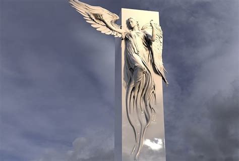 Grand Angel wall sculpture Ghost Stone 3D model | CGTrader