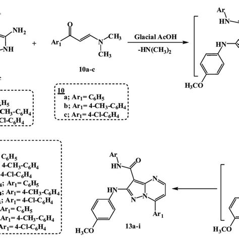 Scheme 2 Synthesis Of 7 Aryl Pyrazolo[1 5 A]pyrimidines 13a I Download Scientific Diagram