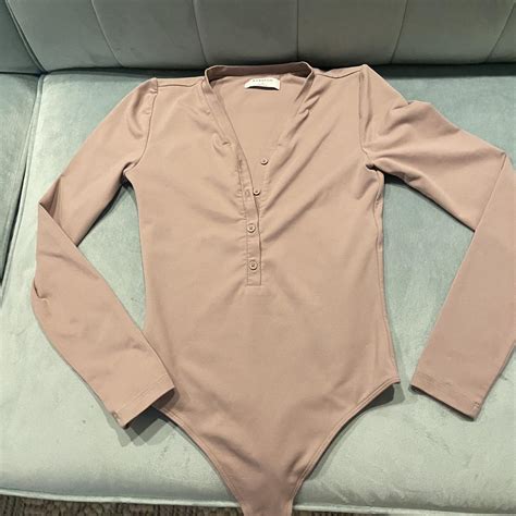 Nude Aritzia Bodysuit Thong Cut Aritzia Depop