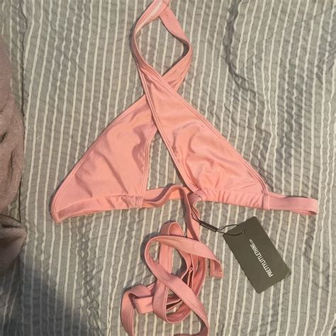 Pink Halter Neck Bikini Never Worn Only Tried On Depop