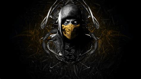 Fondos de pantalla Mortal Kombat X escorpión cara Ninja máscara