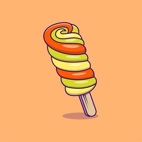 Twister Ice Cream Cartoon Vector Illustration 34028067 Vector Art At