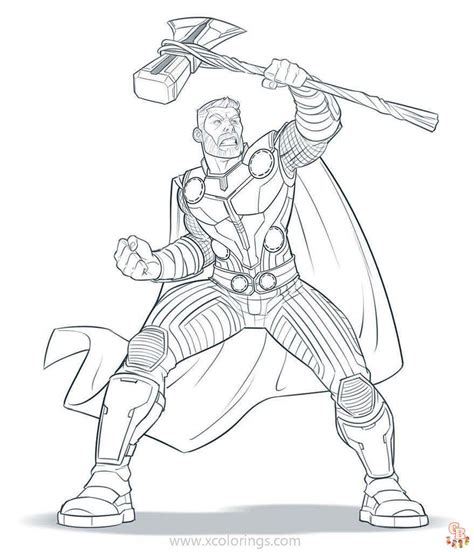 Free Printable Thor Coloring Pages For Kids Gbcoloring