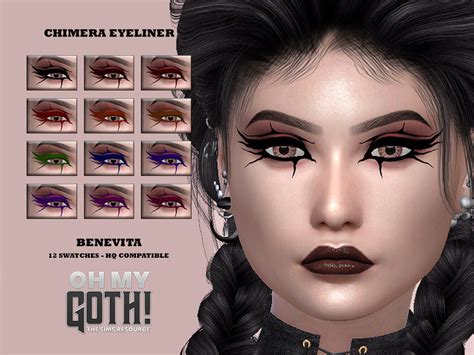 The Sims Resource Oh My Goth Chimera Eyeliner [hq]